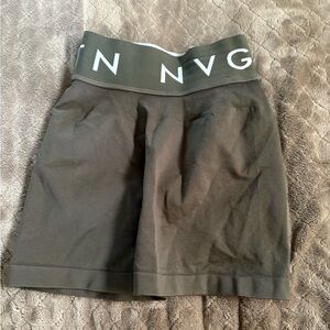 Olive Green NVGTN High-Waisted Shorts